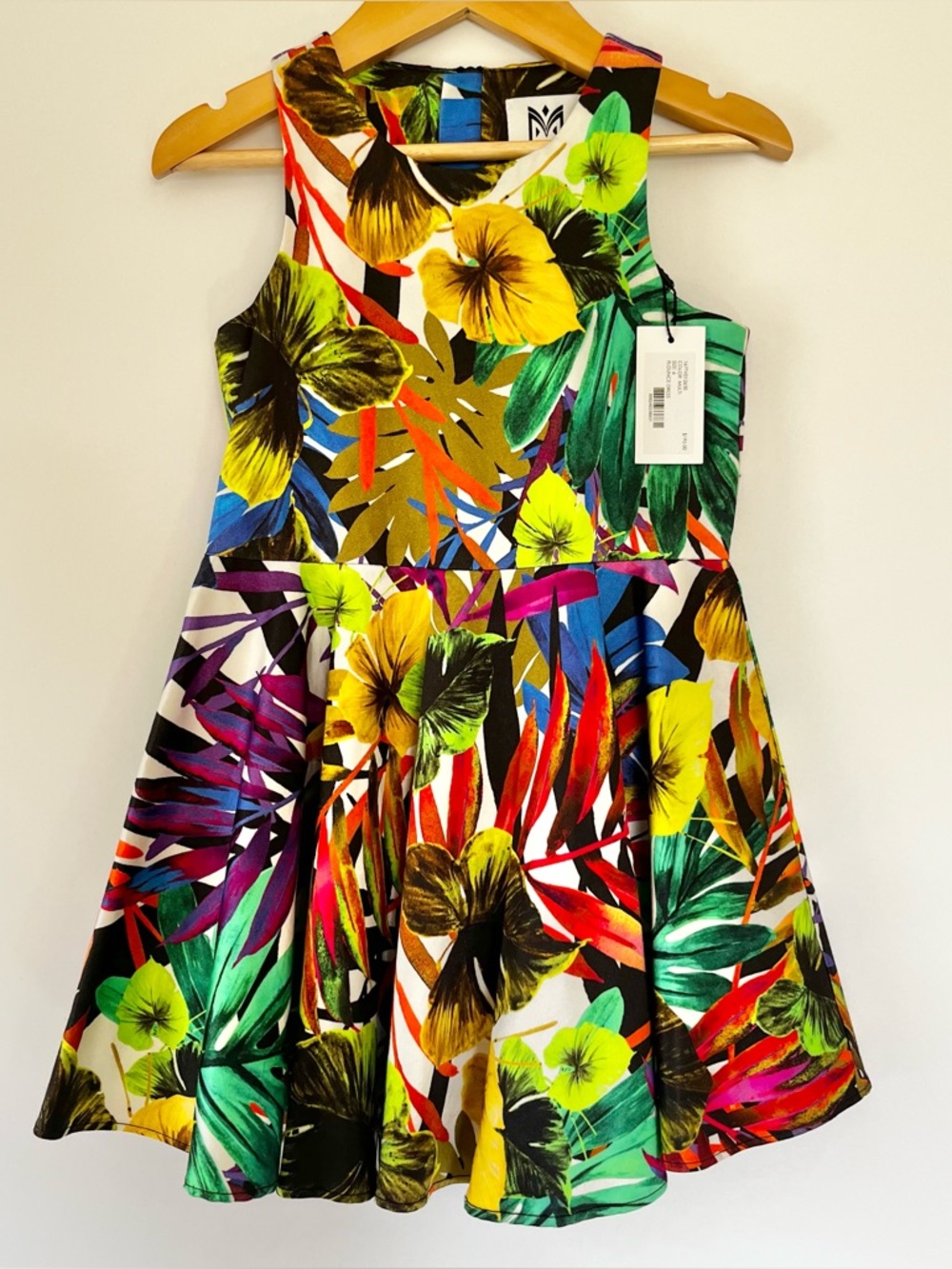 Milly Minis Vibrant Tropical Floral Flounce Girls' Dress - Multicolor New size 6